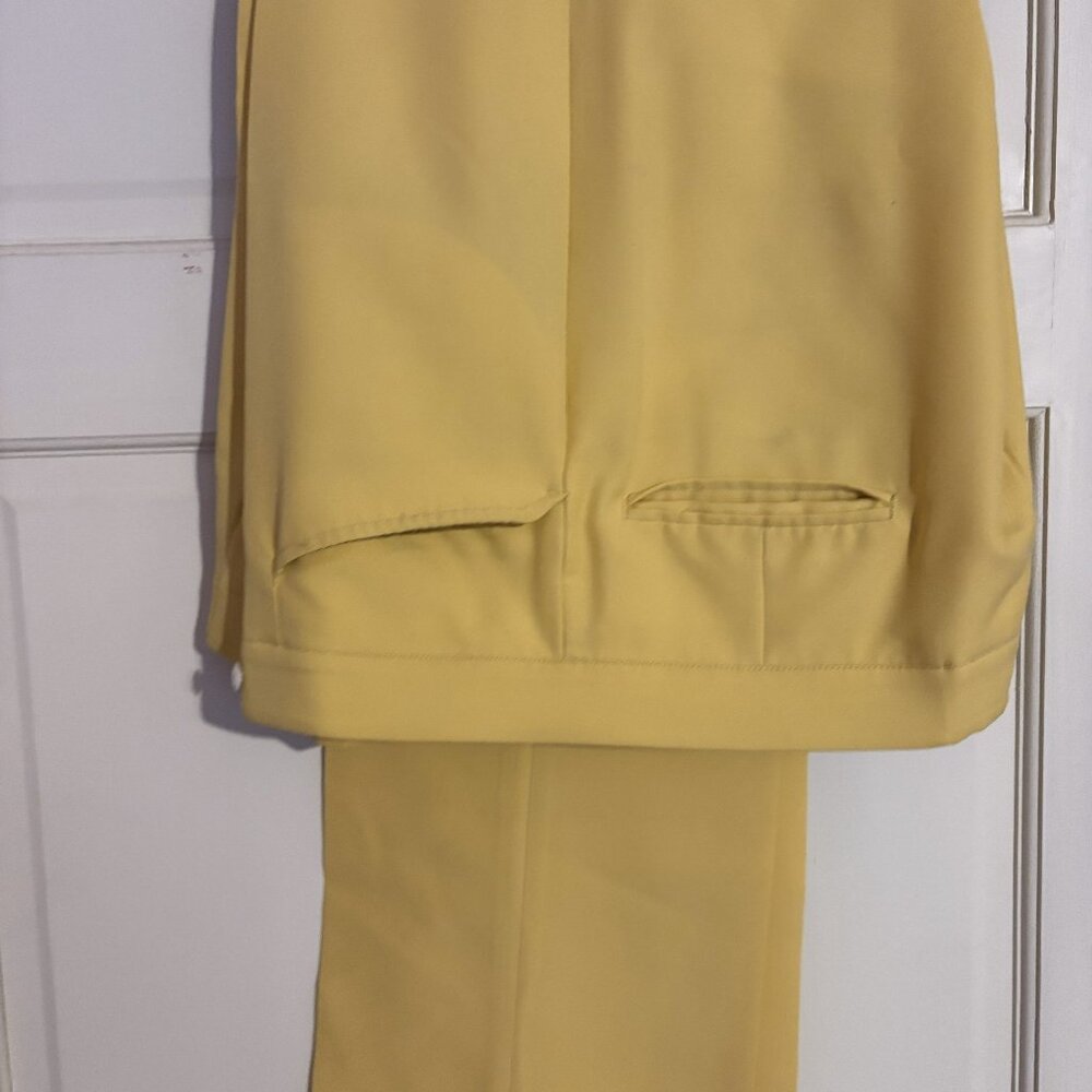 Sans A Belt Jaymar Slack Men's Vintage 70's Yellow Trousers